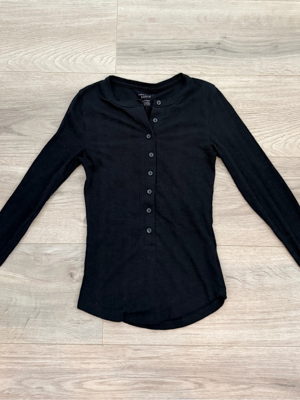 American Eagle Outfitters Henley Long Sleeve Top
